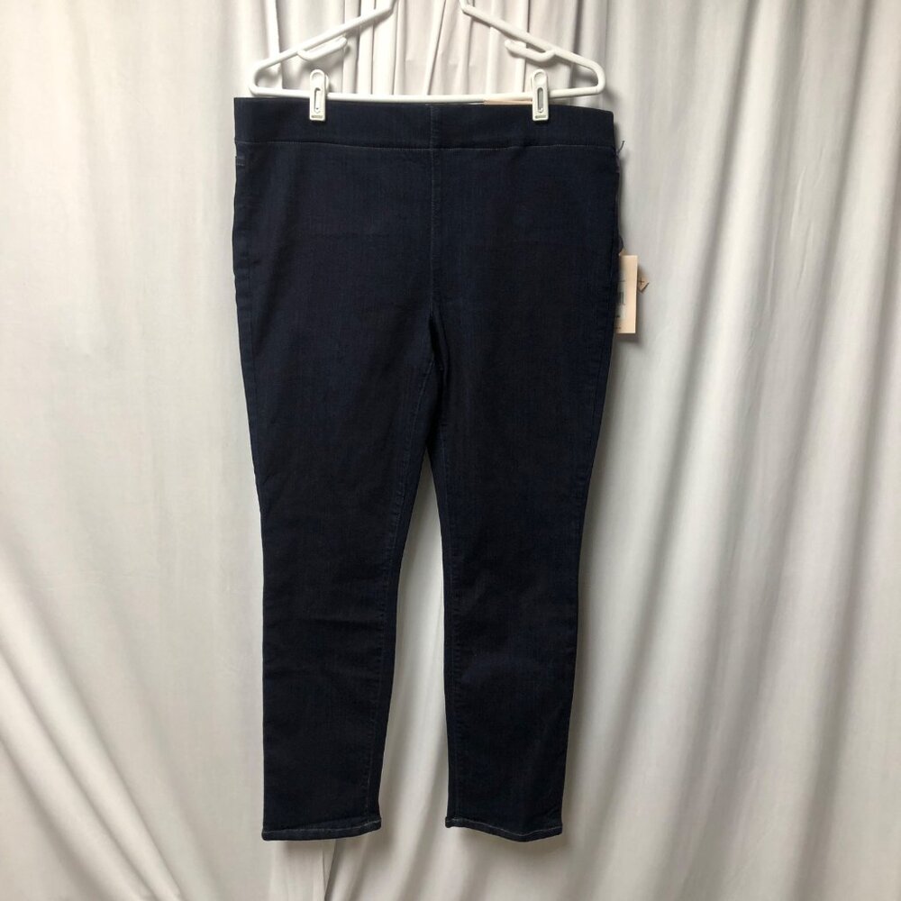 NYDJ Pull On Skinny Ankle Mabel Jeans Womens Size 12 Denim Lift Tuck Stretch NEW